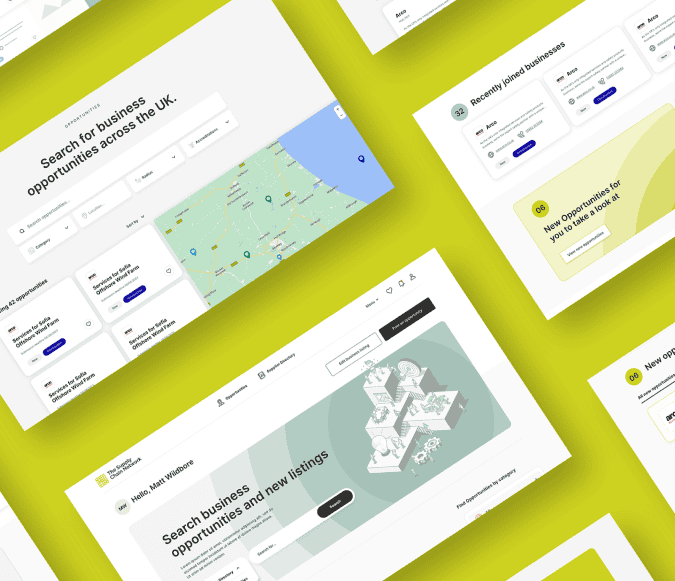 The Supply Chain Network Website Design on Multiple Desktop Screens Mockup - Square Image